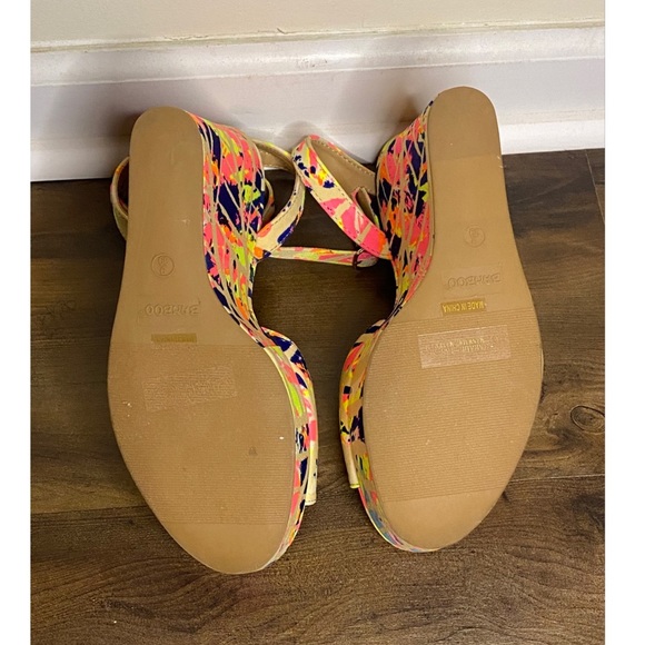 BAMBOO Multicolor Wedges Size 9 - Picture 5 of 7